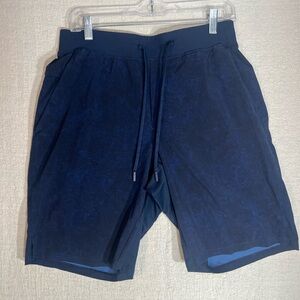 Lululemon Mens T.H.E. Linerless Athletic Shorts 9" Gravel Dust Iron Blue M